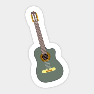 Green Guitar Sticker